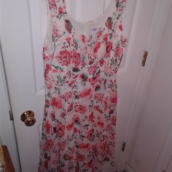 Stunning pink floral dress size 14 - Picture 5 of 6